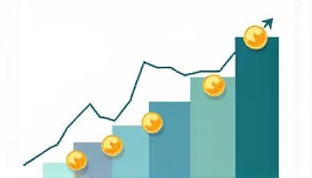 A chart showing steady financial growth into the future.